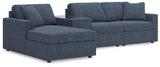 Modmax Ink Performance Fabric,Next-Gen Nuvella™ 4-Piece Sectional with Chaise from Ella Furniture