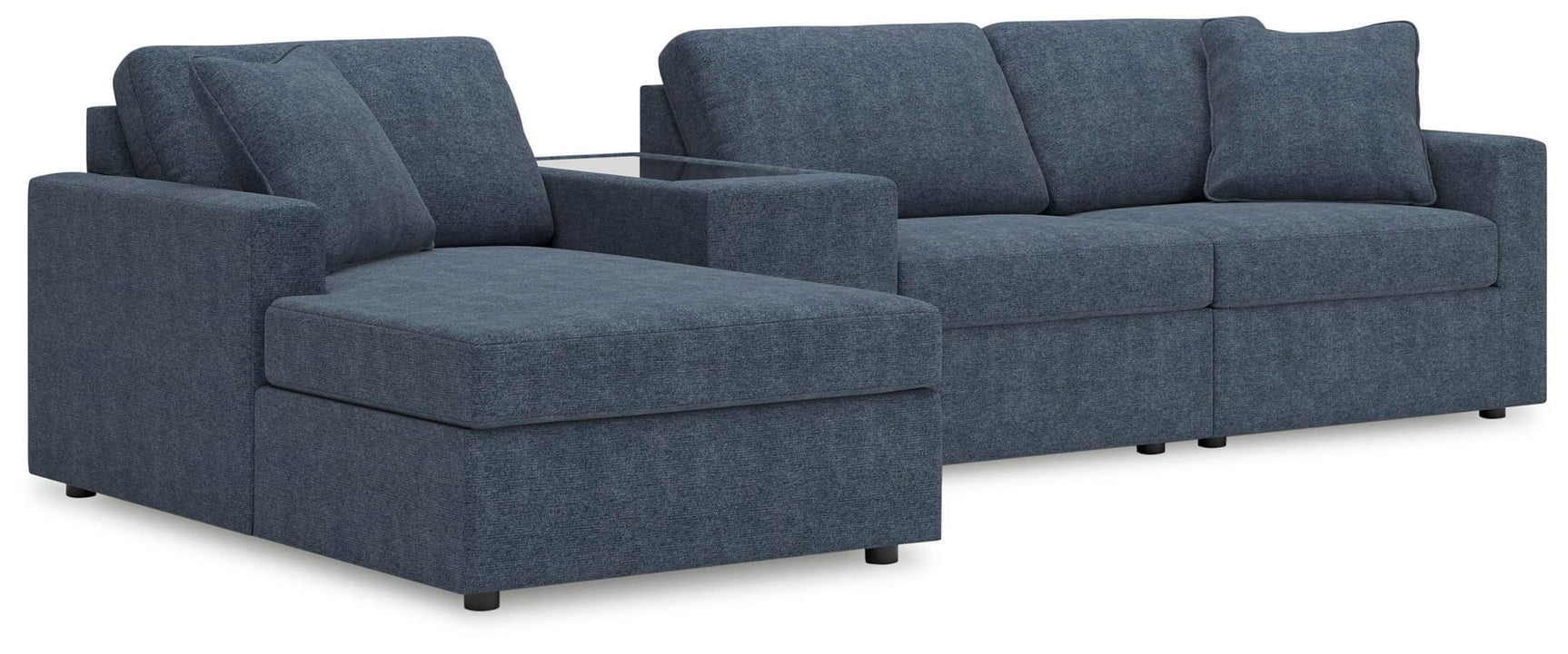 Modmax Ink Performance Fabric,Next-Gen Nuvella™ 4-Piece Sectional with Chaise from Ella Furniture