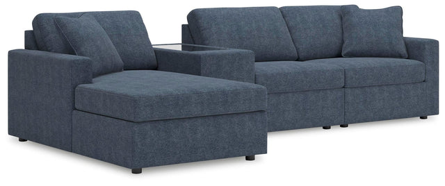Modmax Ink Performance Fabric,Next-Gen Nuvella™ 4-Piece Sectional with Chaise from Ella Furniture