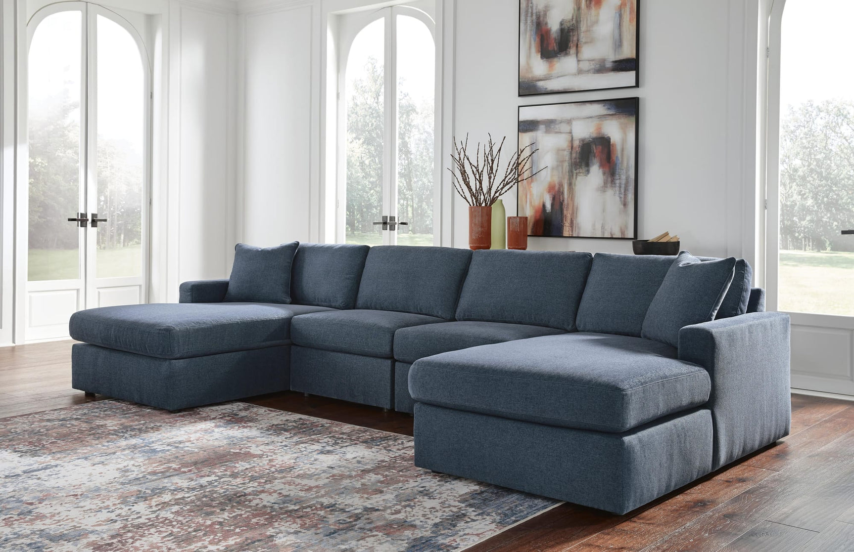 Modmax Ink Performance Fabric,Next-Gen Nuvella™ 4-Piece Sectional with Chaise view 2