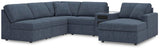 Modmax Ink Performance Fabric,Next-Gen Nuvella™ 6-Piece Sectional with Chaise from Ella Furniture