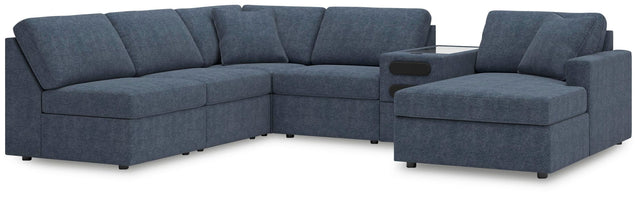 Modmax Ink Performance Fabric,Next-Gen Nuvella™ 6-Piece Sectional with Chaise from Ella Furniture