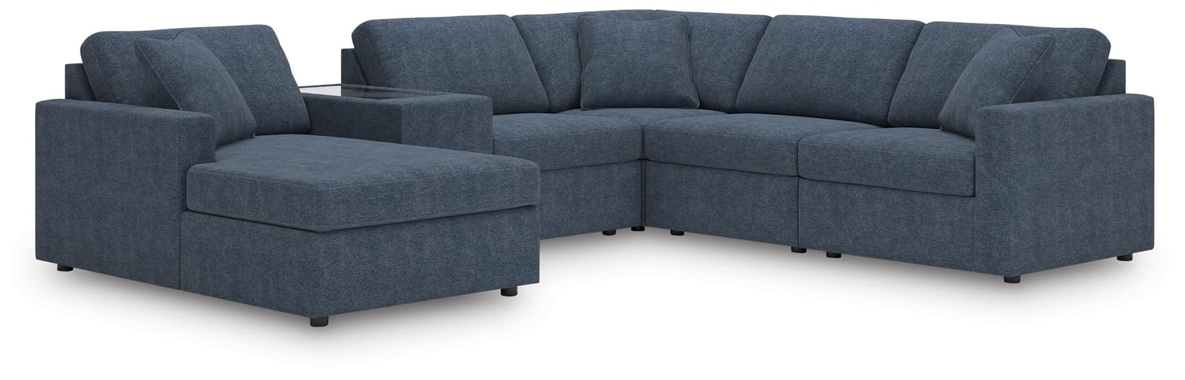 Modmax Ink Performance Fabric,Next-Gen Nuvella™ 6-Piece Sectional with Chaise from Ella Furniture