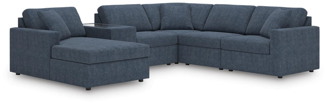 Modmax Ink Performance Fabric,Next-Gen Nuvella™ 6-Piece Sectional with Chaise from Ella Furniture