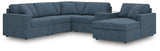 Modmax Ink Performance Fabric,Next-Gen Nuvella™ 6-Piece Sectional with Chaise from Ella Furniture