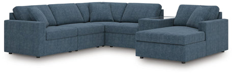Modmax Ink Performance Fabric,Next-Gen Nuvella™ 6-Piece Sectional with Chaise from Ella Furniture
