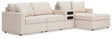 Modmax Oyster Performance Fabric,Next-Gen Nuvella™ 4-Piece Sectional with Chaise from Ella Furniture