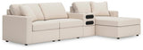 Modmax Oyster Performance Fabric,Next-Gen Nuvella™ 4-Piece Sectional with Chaise from Ella Furniture