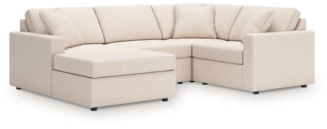Modmax Oyster Performance Fabric,Next-Gen Nuvella™ 4-Piece Sectional with Chaise view 4