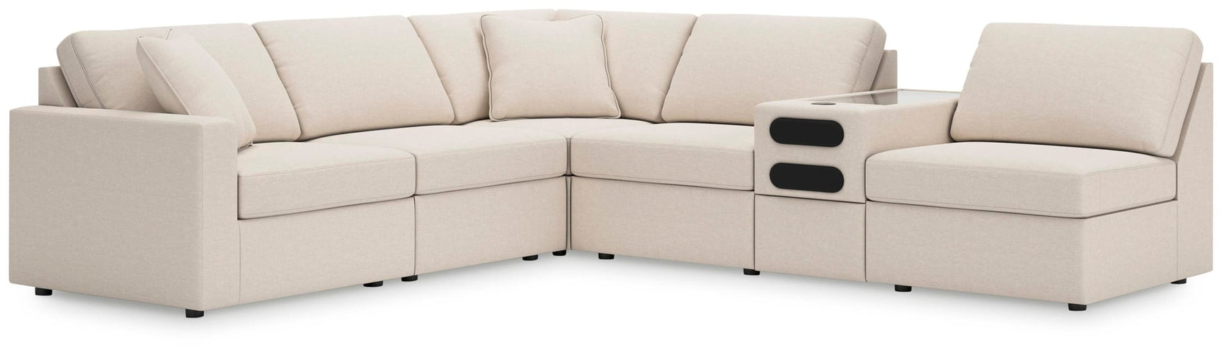 Modmax Oyster Performance Fabric,Next-Gen Nuvella™ 6-Piece Sectional from Ella Furniture
