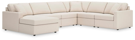 Modmax Oyster Performance Fabric,Next-Gen Nuvella™ 6-Piece Sectional from Ella Furniture