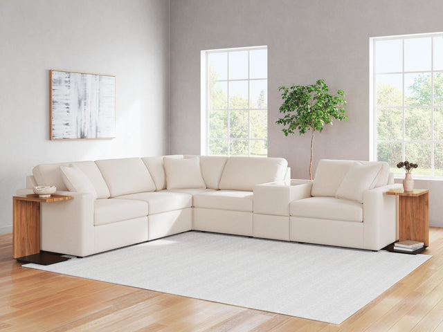 Modmax Oyster Performance Fabric,Next-Gen Nuvella™ 6-Piece Sectional from Ella Furniture