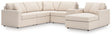 Modmax Oyster Performance Fabric,Next-Gen Nuvella™ 6-Piece Sectional with Chaise from Ella Furniture