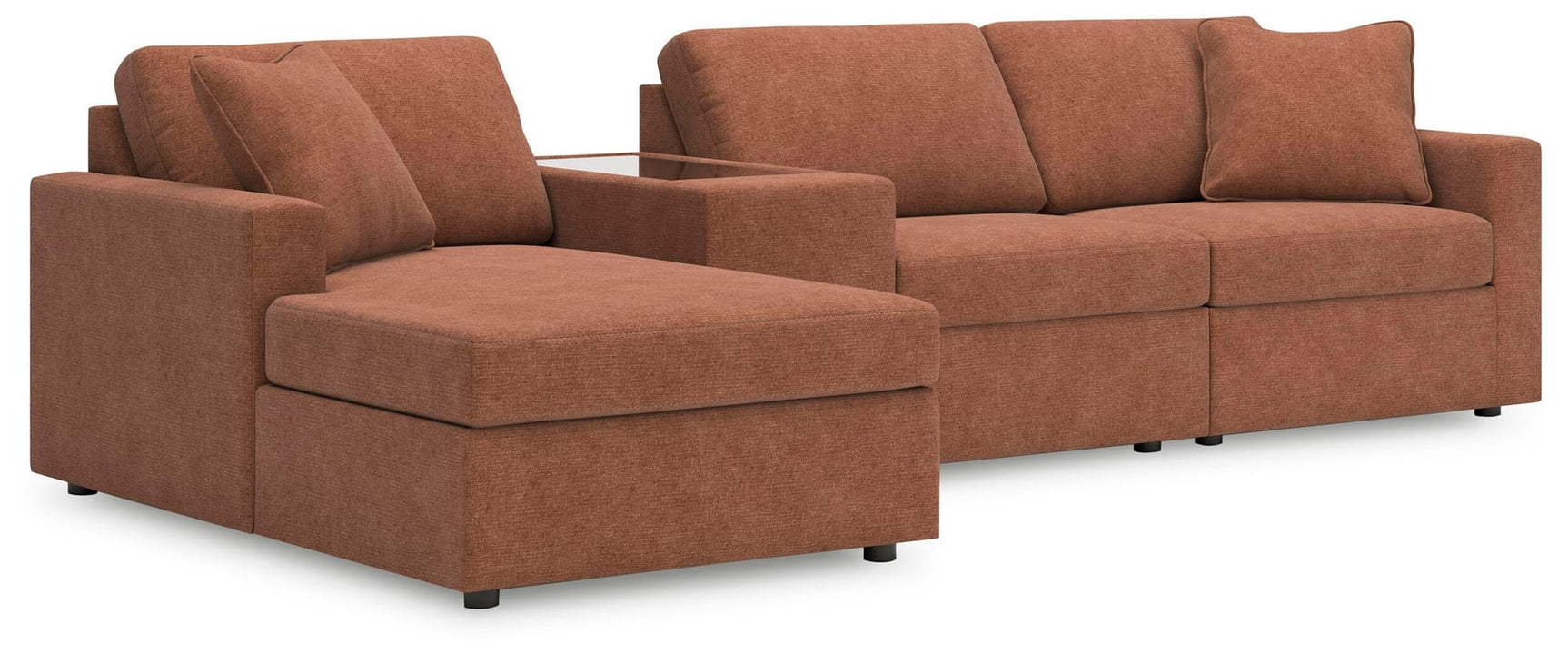 Modmax Spice Performance Fabric,Next-Gen Nuvella™ 4-Piece Sectional with Chaise view 2