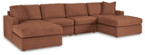 Modmax Spice Performance Fabric,Next-Gen Nuvella™ 4-Piece Sectional with Chaise view 4