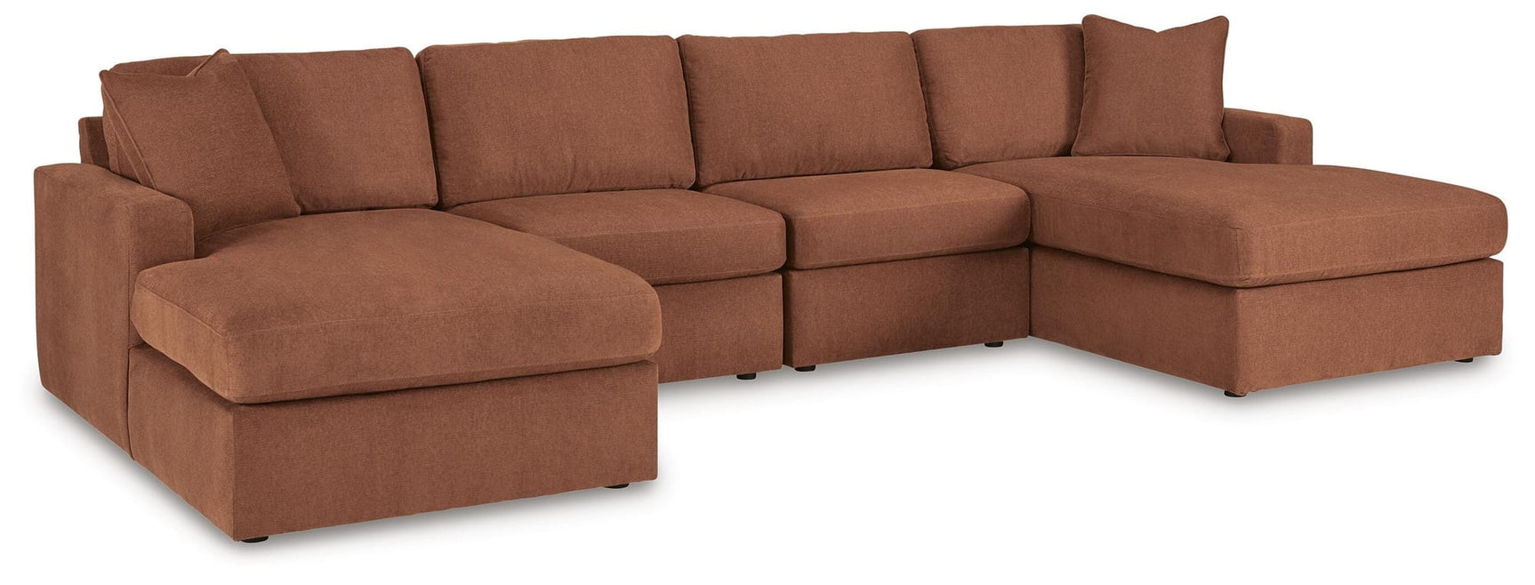Modmax Spice Performance Fabric,Next-Gen Nuvella™ 4-Piece Sectional with Chaise view 4