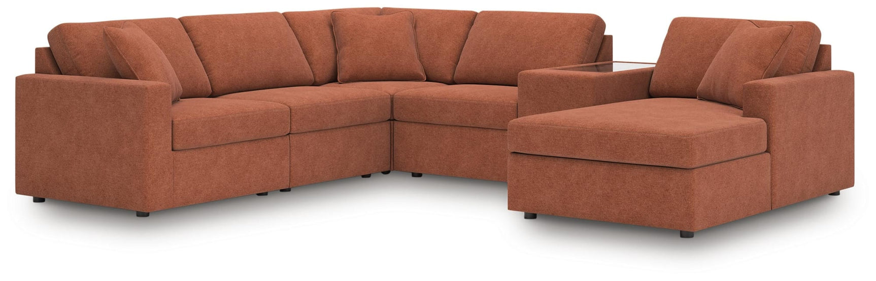 Modmax Spice Performance Fabric,Next-Gen Nuvella™ 6-Piece Sectional with Chaise from Ella Furniture
