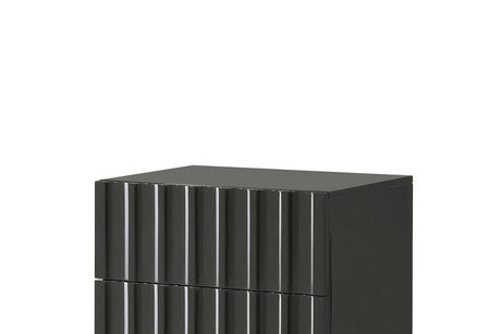 Mona Gray Upholstered LED Bedroom Set - Ella Furniture