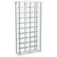 Montara Tempered Glass Wine Storage LED Curio Cabinet Chrome 182037 - Ella Furniture