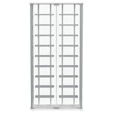 Montara Tempered Glass Wine Storage LED Curio Cabinet Chrome 182037 - Ella Furniture