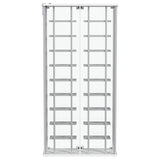 Montara Tempered Glass Wine Storage LED Curio Cabinet Chrome 182037 - Ella Furniture