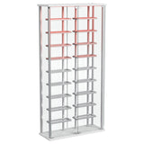 Montara Tempered Glass Wine Storage LED Curio Cabinet Chrome 182037 - Ella Furniture