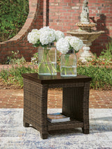 Monterey Point Dark Brown Outdoor End Table from Ella Furniture