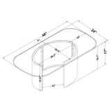 Morena Rectangular Coffee Table With Tawny Tempered Glass Top Brushed Bronze 721598 - Ella Furniture
