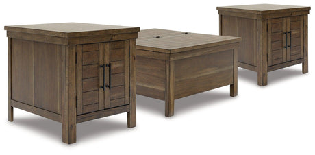 Moriville Grayish Brown Coffee Table With 2 End Tables PKG015590 - T731-9 | T731-3 | T731-3 - Ella Furniture