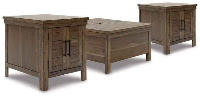 Moriville Grayish Brown Coffee Table With 2 End Tables PKG015590 - T731-9 | T731-3 | T731-3 - Ella Furniture