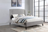Mosby Upholstered Curved Headboard Eastern King Platform Bed Light Grey 306021Ke - Ella Furniture