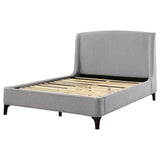 Mosby Upholstered Curved Headboard Eastern King Platform Bed Light Grey 306021Ke - Ella Furniture