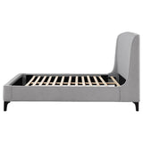 Mosby Upholstered Curved Headboard Eastern King Platform Bed Light Grey 306021Ke - Ella Furniture