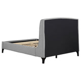 Mosby Upholstered Curved Headboard Eastern King Platform Bed Light Grey 306021Ke - Ella Furniture