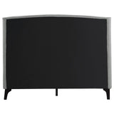 Mosby Upholstered Curved Headboard Eastern King Platform Bed Light Grey 306021Ke - Ella Furniture