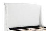 Mosby Upholstered Curved Headboard Queen Platform Bed White 306020Q - Ella Furniture