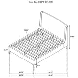 Mosby Upholstered Curved Headboard Queen Platform Bed White 306020Q - Ella Furniture