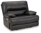 Mountainous Eclipse Leather Power Recliner - Ella Furniture