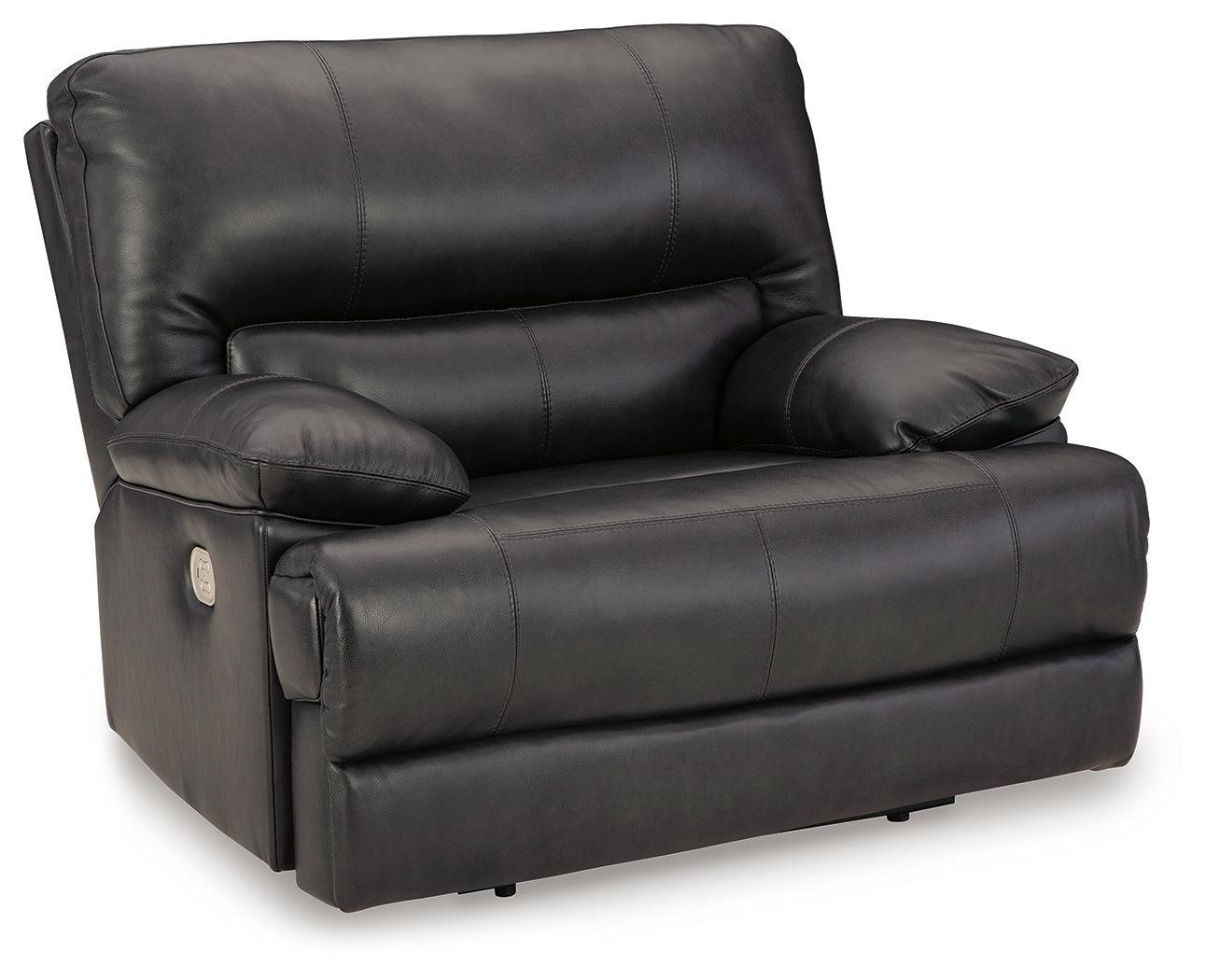 Mountainous Eclipse Leather Power Recliner - Ella Furniture