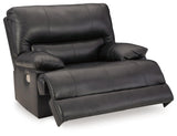 Mountainous Eclipse Leather Power Recliner - Ella Furniture