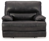 Mountainous Eclipse Leather Power Recliner - Ella Furniture