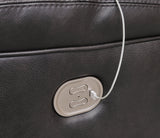 Mountainous Eclipse Leather Power Reclining Loveseat - Ella Furniture