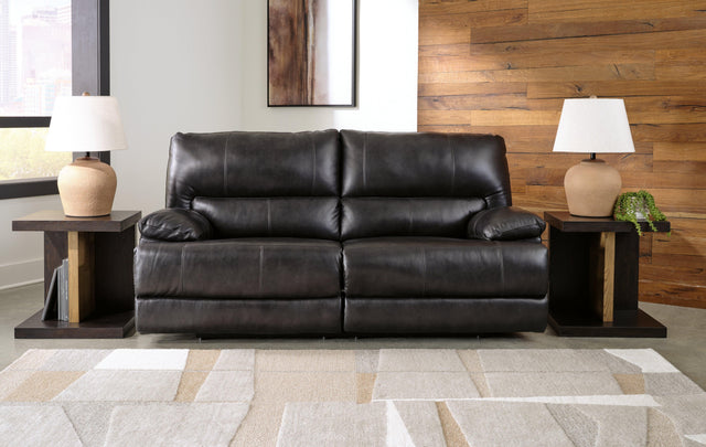 Mountainous Eclipse Leather Power Reclining Sofa - Ella Furniture