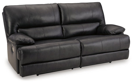 Mountainous Eclipse Leather Power Reclining Sofa - Ella Furniture