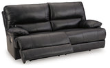 Mountainous Eclipse Leather Power Reclining Sofa - Ella Furniture