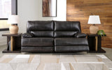 Mountainous Eclipse Leather Power Reclining Sofa - Ella Furniture