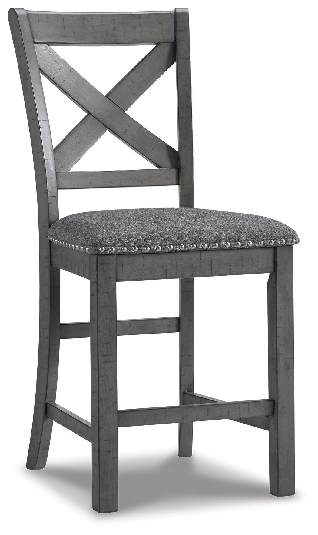 Myshanna Gray 2-Piece Bar Stool - Ella Furniture