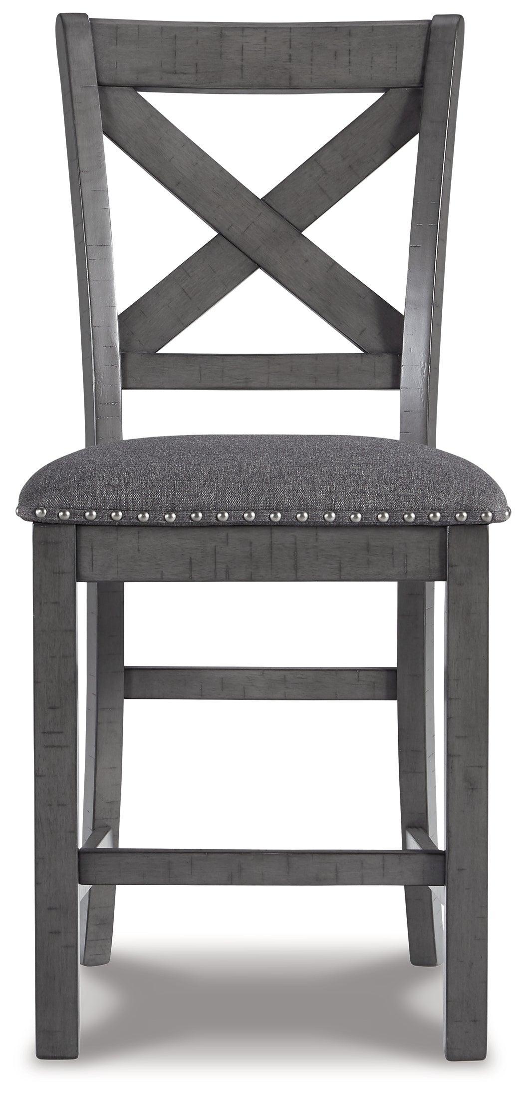 Myshanna Gray 2-Piece Bar Stool - Ella Furniture