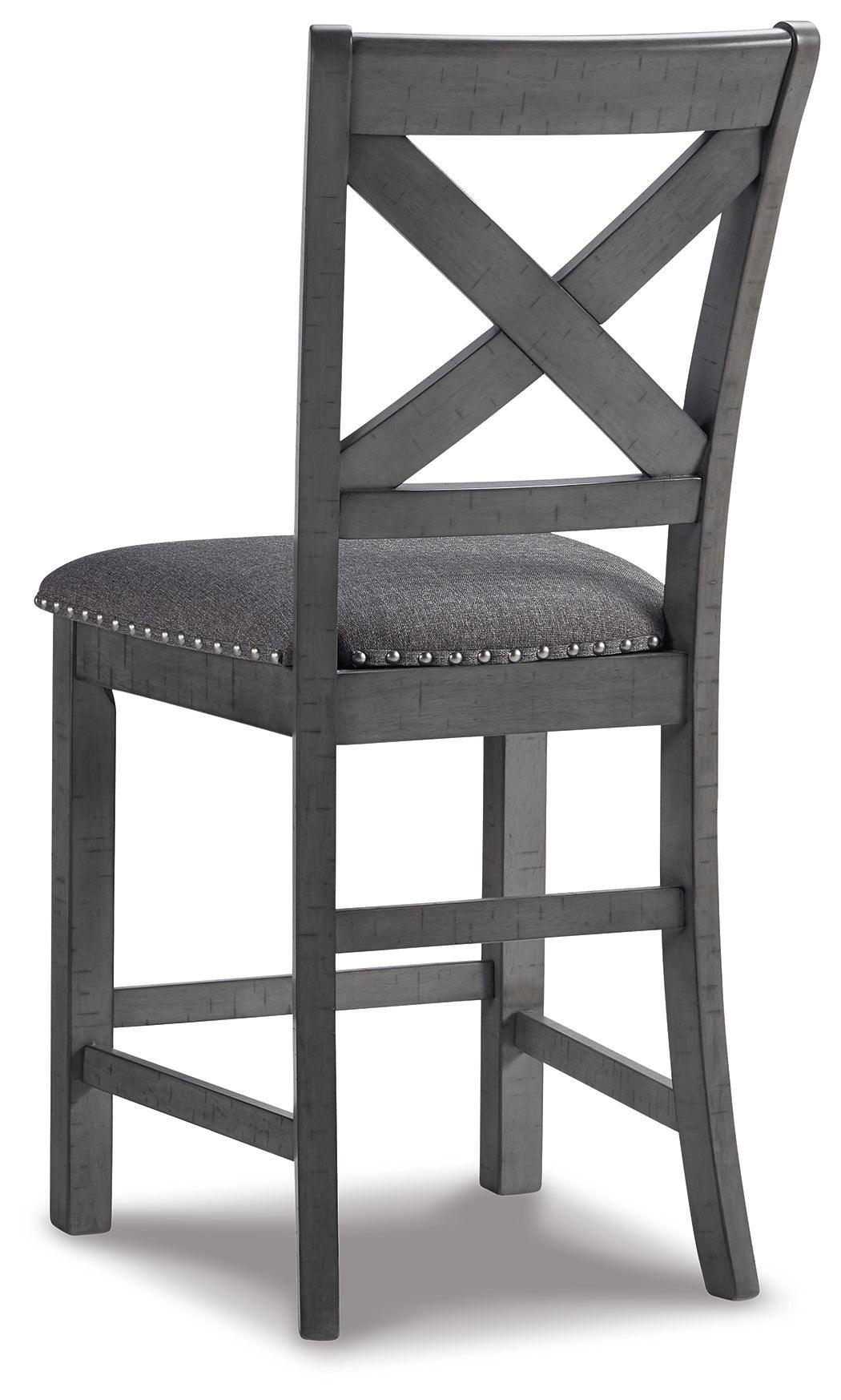 Myshanna Gray 2-Piece Bar Stool - Ella Furniture