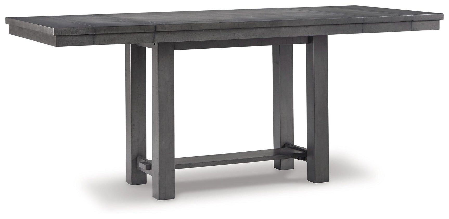 Myshanna Gray Counter Height Dining Table And 4 Barstools And Bench With Storage - Ella Furniture